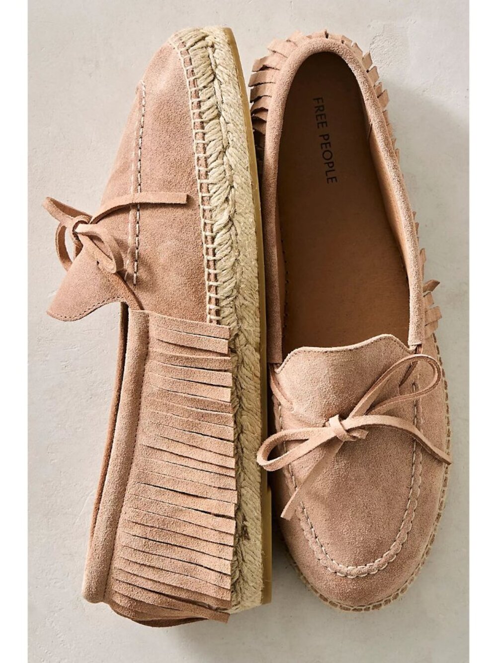 FREE PEOPLE Faraway Fringe Espadrilles / Dusty Rose - Picture 3 of 14